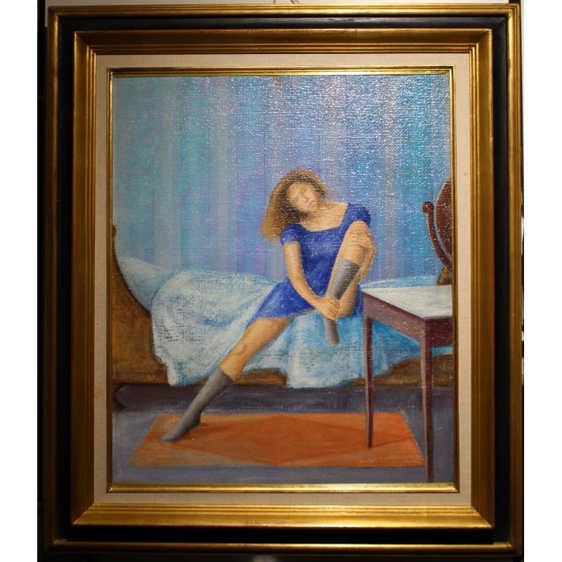 Painting "young Girl" Signed B. Berger Auction