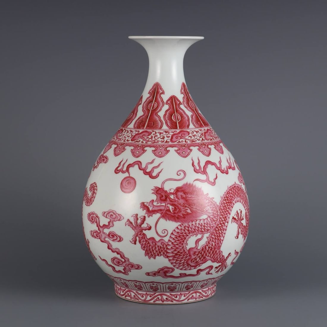Qing Dynasty Yongzheng Emperor imperially made rouge red jade vase (1 of 9)