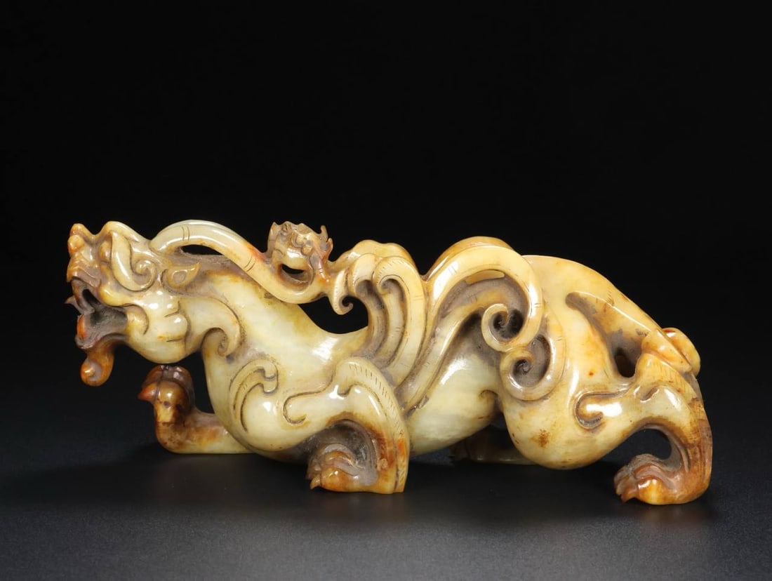 A rare and old collection of Hetian jade beasts (1 of 9)