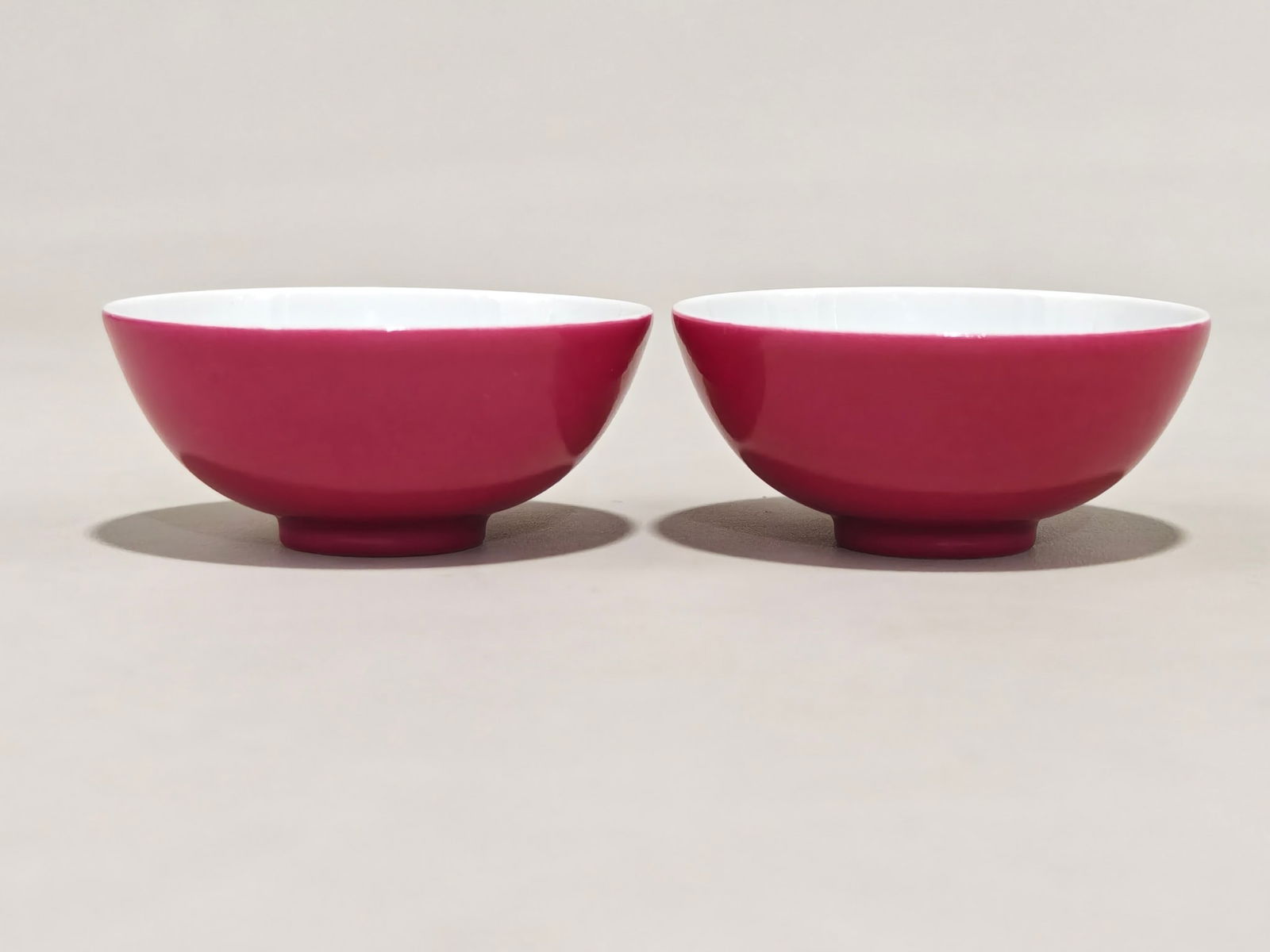 A rouge-red cup with a "Everything Goes Well" mark made in the Yongzheng period of the Qing Dynasty (1 of 9)