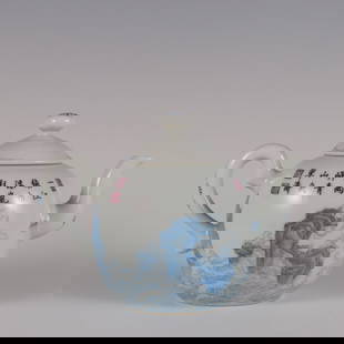 Sapphire blue landscape teapot made in the Qianlong period of the Qing Dynasty: Size: height 12.5cm diameter 16.5cm lid diameter 5cm