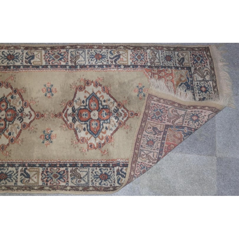 Beige-background runner rug - 2