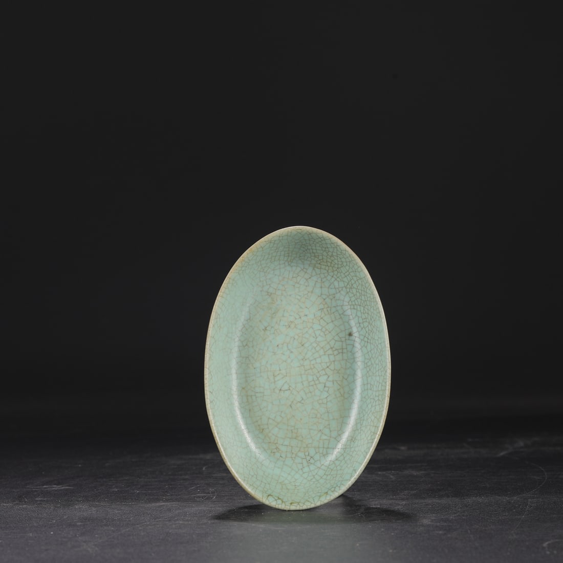 A Northern Song Dynasty Ru ware celadon-glazed duck egg-shaped washer from the collection, bearing (1 of 6)