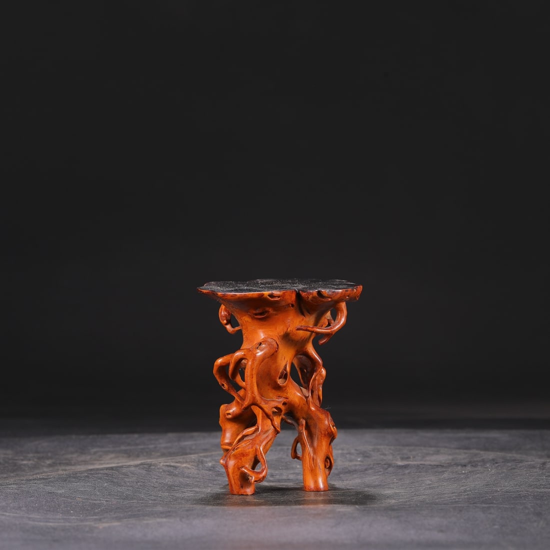 A Qing Dynasty Qianlong period boxwood root carving ornament, (1 of 7)