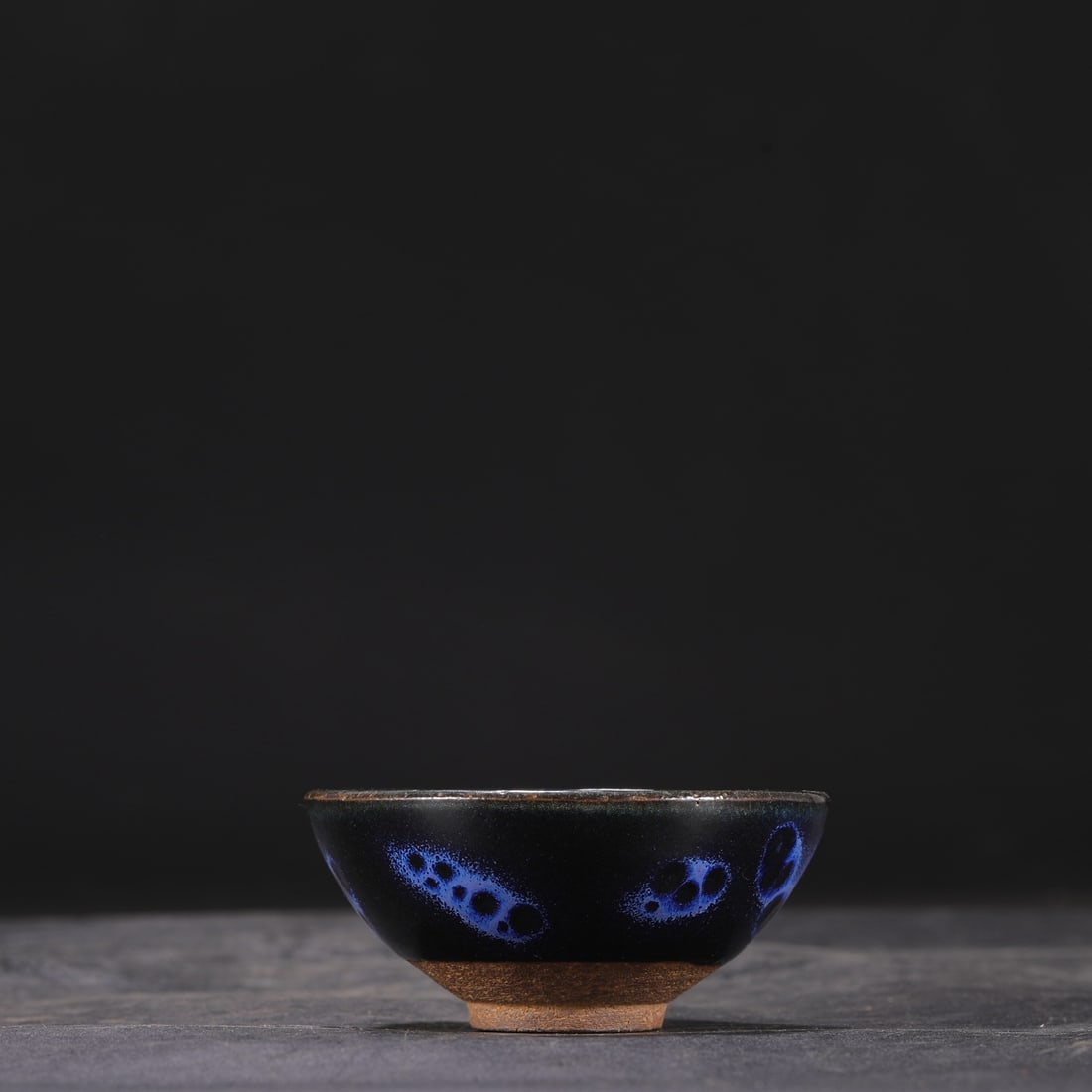 A Northern Song Dynasty Jian ware glazed bowl with a distinctive Zhai-style glaze, formerly in the (1 of 6)