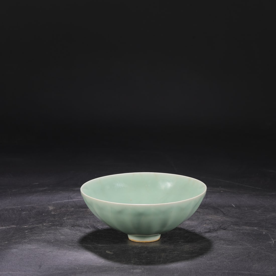 A Southern Song Dynasty Longquan celadon lotus petal conical bowl, formerly in my collection. (1 of 6)