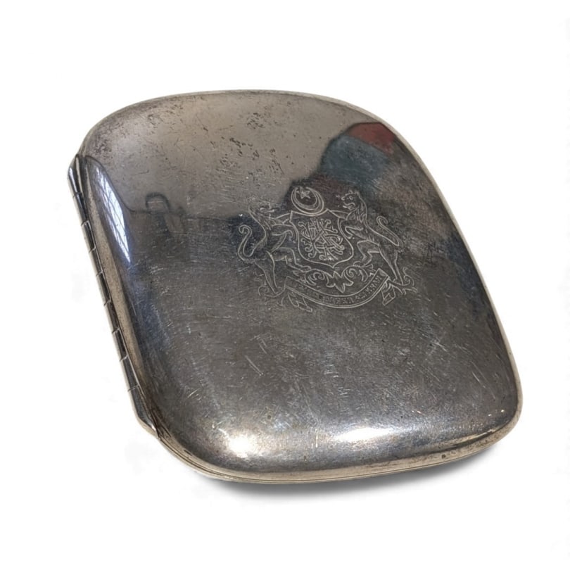 Early 20th century Indian Silver cigarette case "Syed Jafer Ali Khan" (1 of 4)