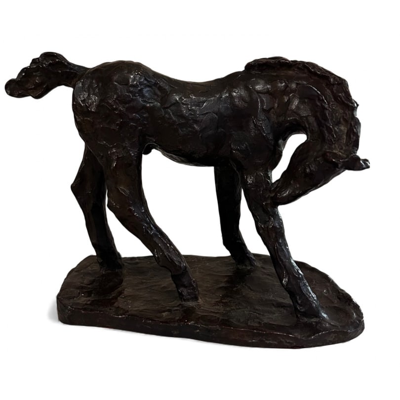 Swiss Bronze "Foal" signed Pierre BLANC Edition 5/10.: Sculpture "Poulain", in bronze with a medal patina, signed Pierre BLANC (1902-1986). Edition 5/10.With the foundry mark "Cire perdue M. Pastori, Genève".Origin: SwitzerlandPeriod: 20th centuryMateria