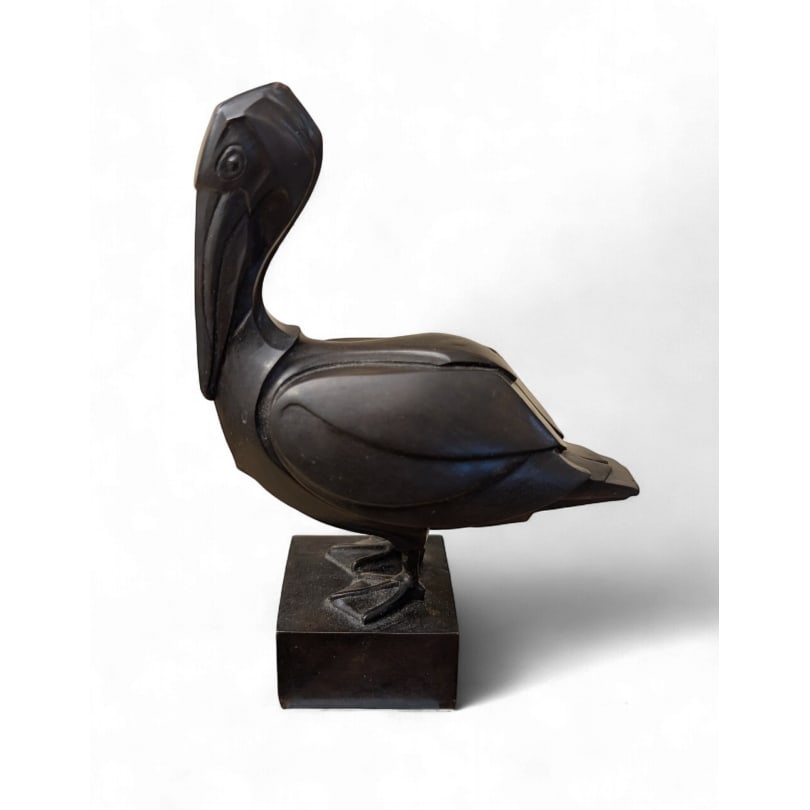 French Bronze "Pelican" signed Aurore TERRIEN Numbered 4/8: Bronze "Pelican" signed Aurore TERRIENNumbered 4/8Origin: FrancePeriod: 20th centuryMaterials: BronzeDimensions: Ht 13 x 9 x 5 cm