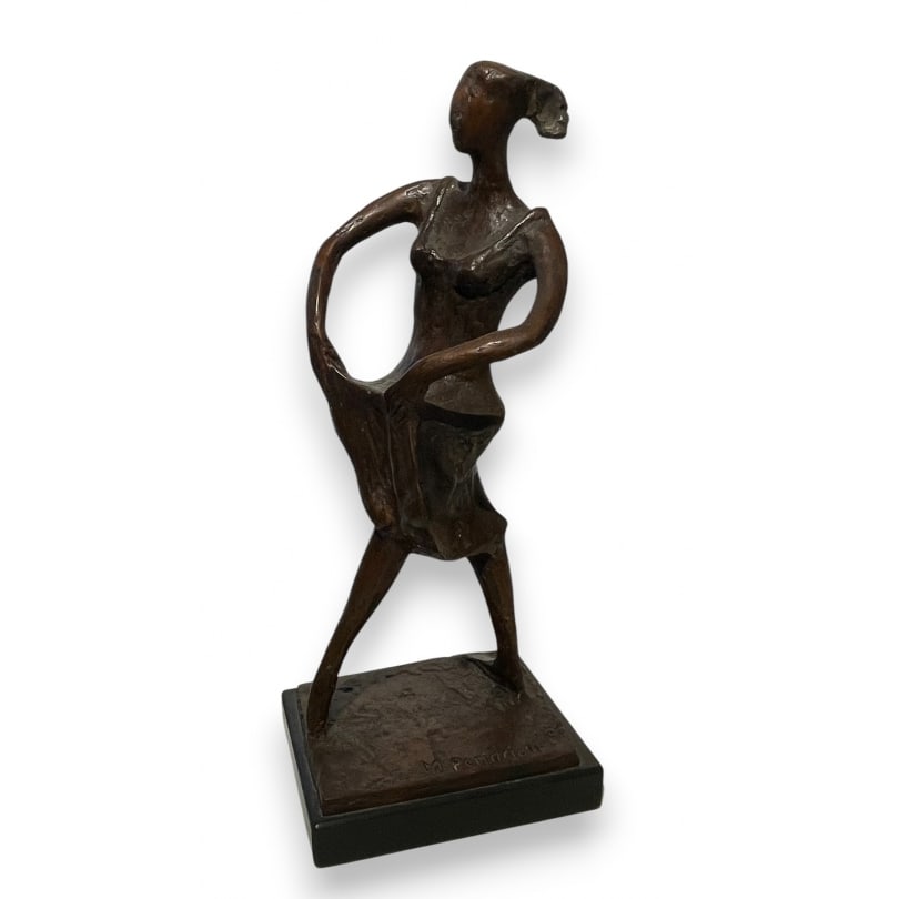 20th century italian Bronze "Dancer" signed M PERINCIOLI: Bronze "Dancer" signed M PERINCIOLI 80 (Marcel 1911-2005)Origin: ItalyPeriod: 20th centuryMaterials: BronzeDimensions: Ht 34 x 14 x 11 cm