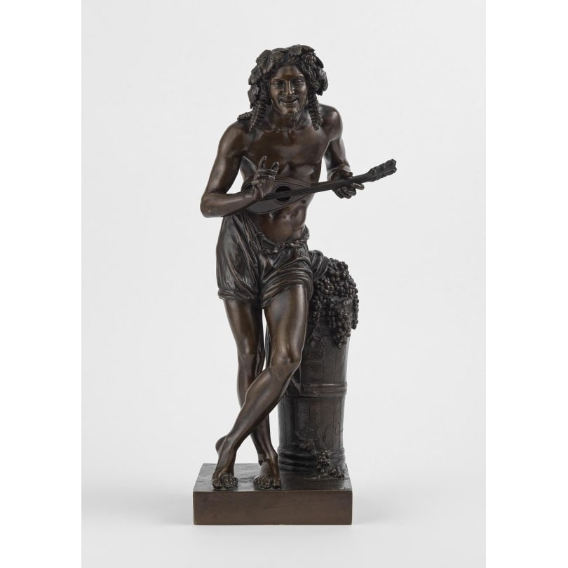 19th century Bronze "Harvester" signed DURET: Bronze sculpture "Harvester improvising on a comic subject (1839)" signed DURET (Francisque Joseph 1804-1865)Origin: FrancePeriod: 19th centuryMaterials: BronzeDimensions: Ht 44 x 20 x 20 cm