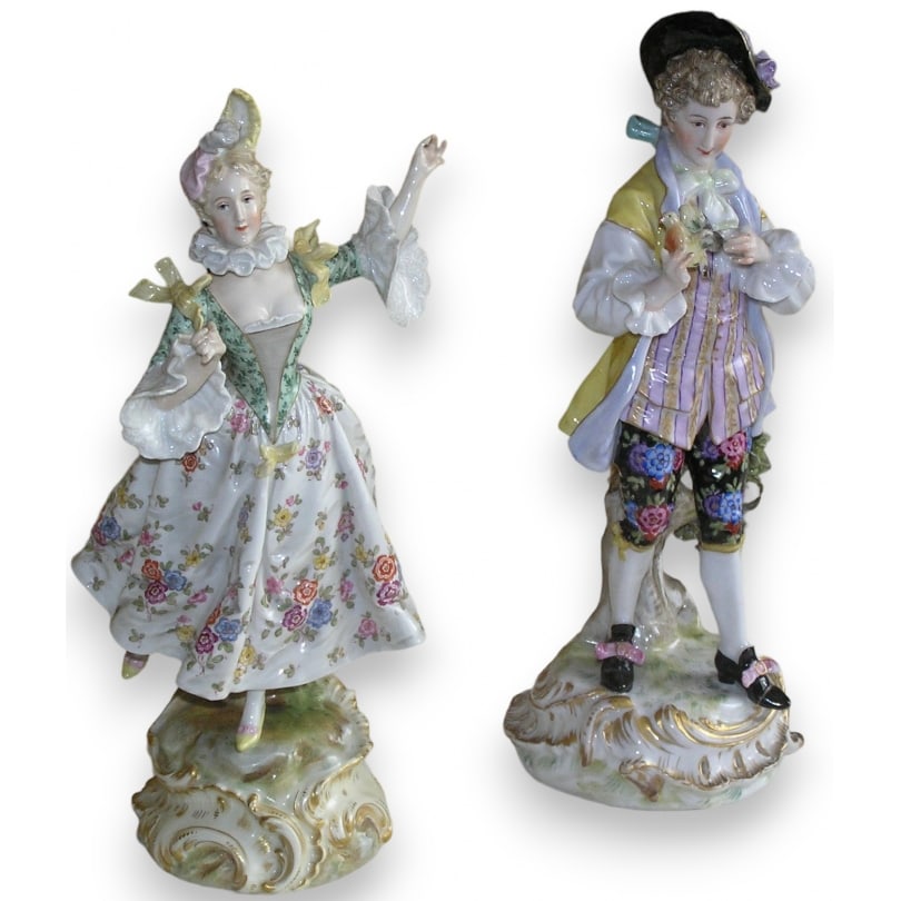 French Pair of figurines "Woman" and "Man" (1 of 7)