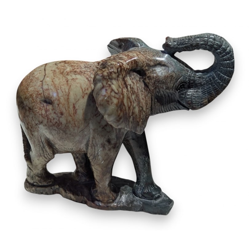 20th century Carved marble elephant (1 of 1)