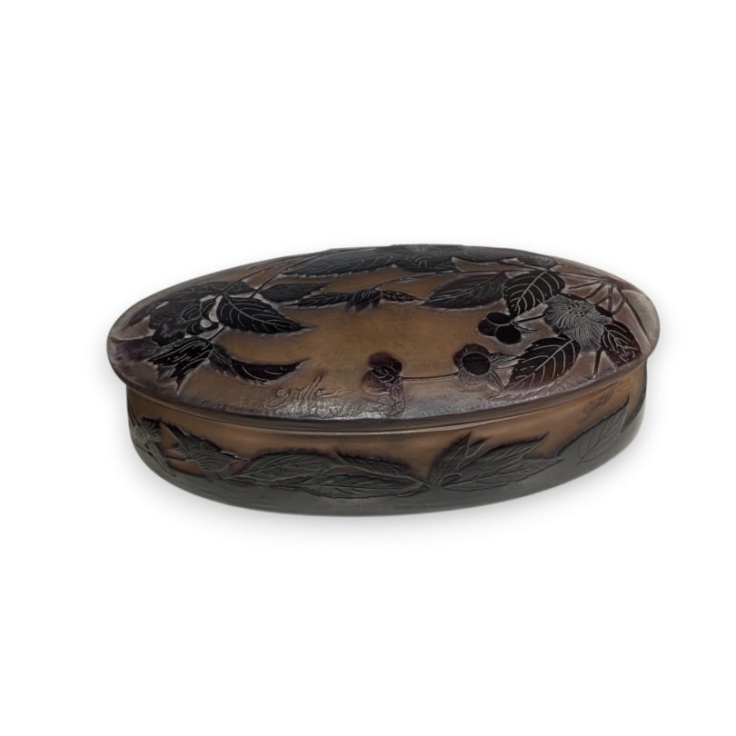 French Early 20th century GALLÉ signed Berry Box (1 of 2)