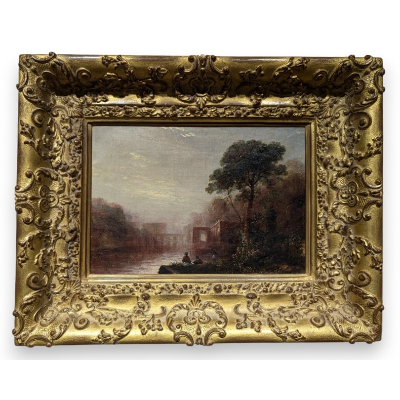 19th century Painting "View of Italy" (1 of 4)