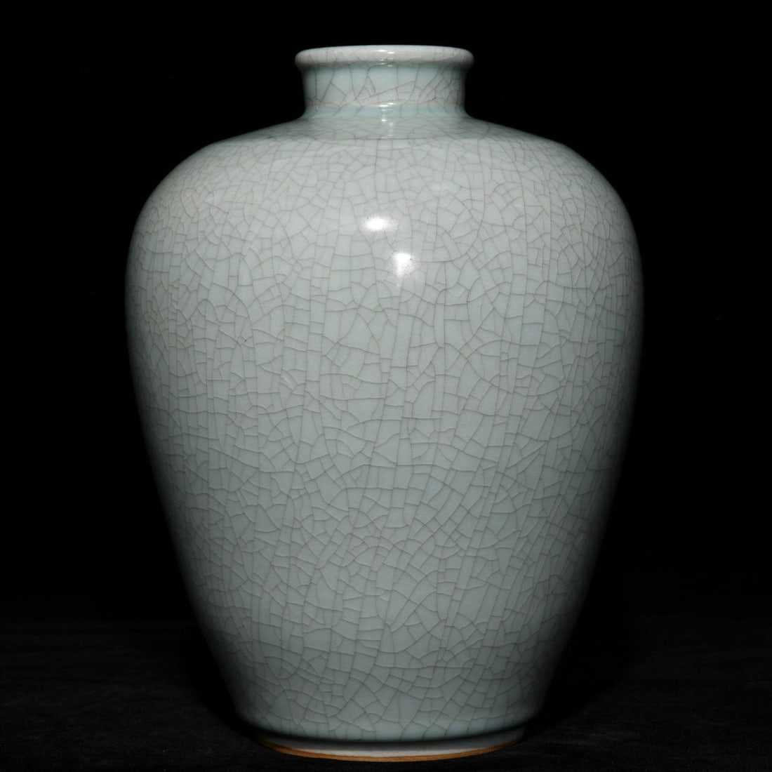 A Qing Dynasty Longquan ware plum vase: A Qing Dynasty Longquan ware plum vase, 26.8cm high and 20.5cm in diameter.
