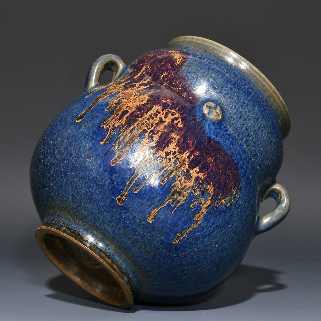 Jun ware double-handled jar - 4