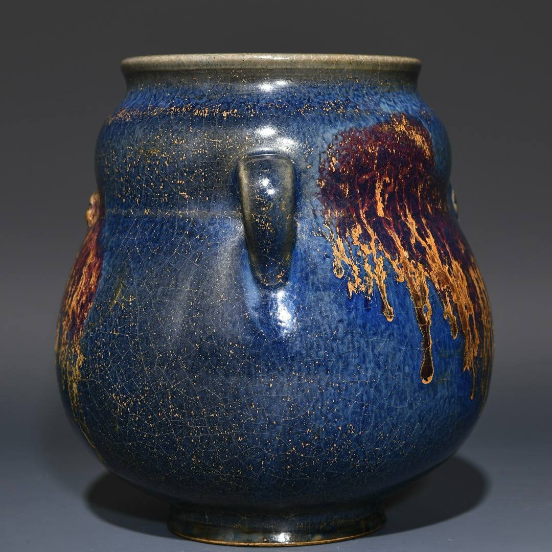 Jun ware double-handled jar - 6