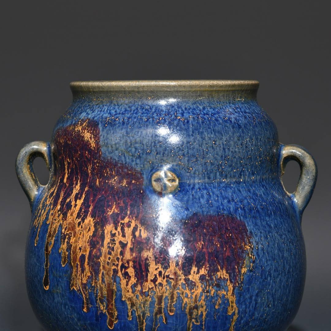 Jun ware double-handled jar - 8