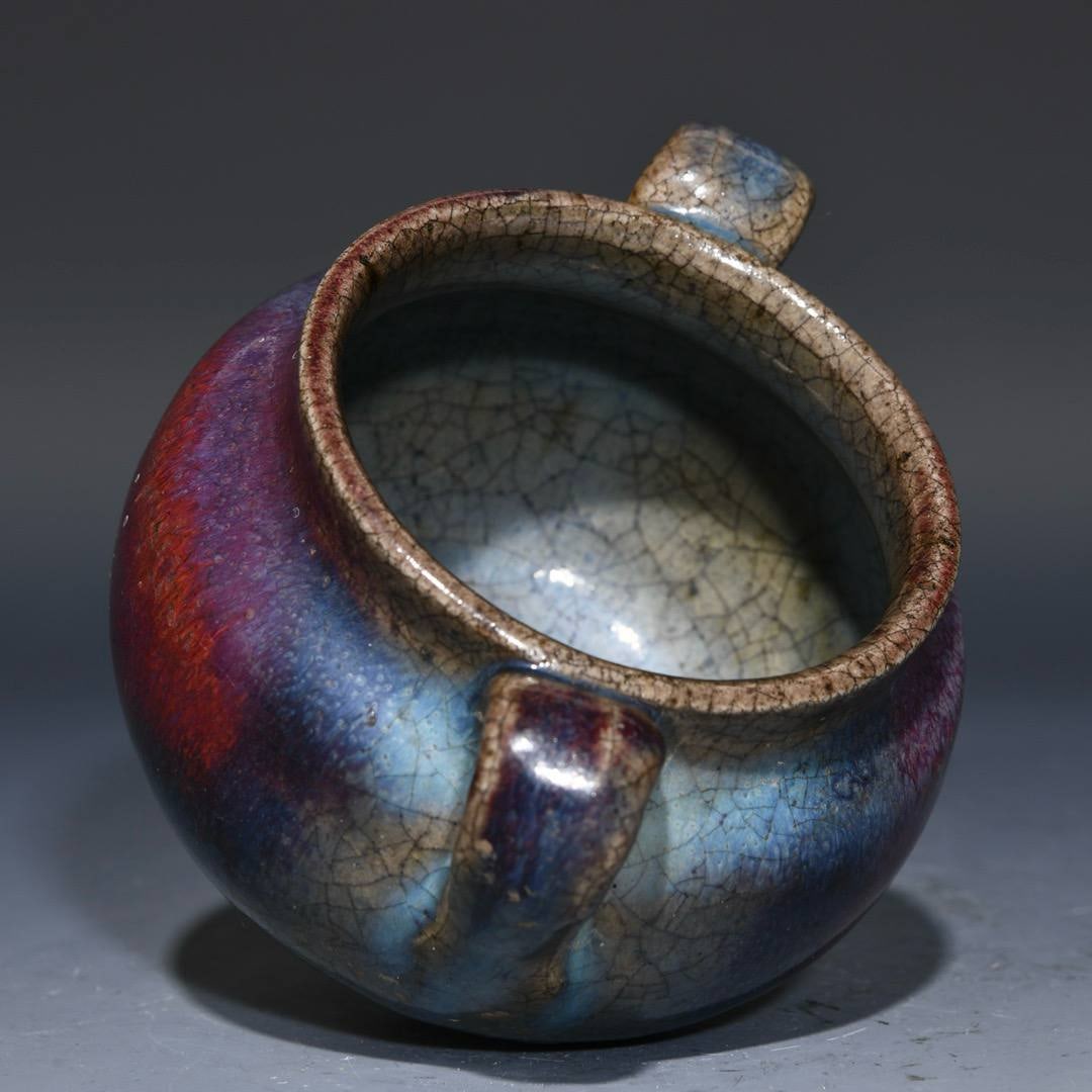 Jun ware double-handled jar - 5