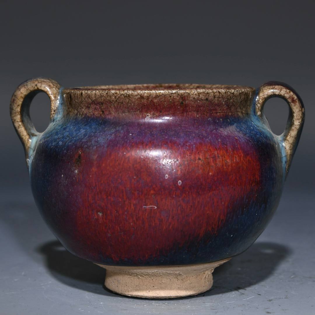 Jun ware double-handled jar - 8