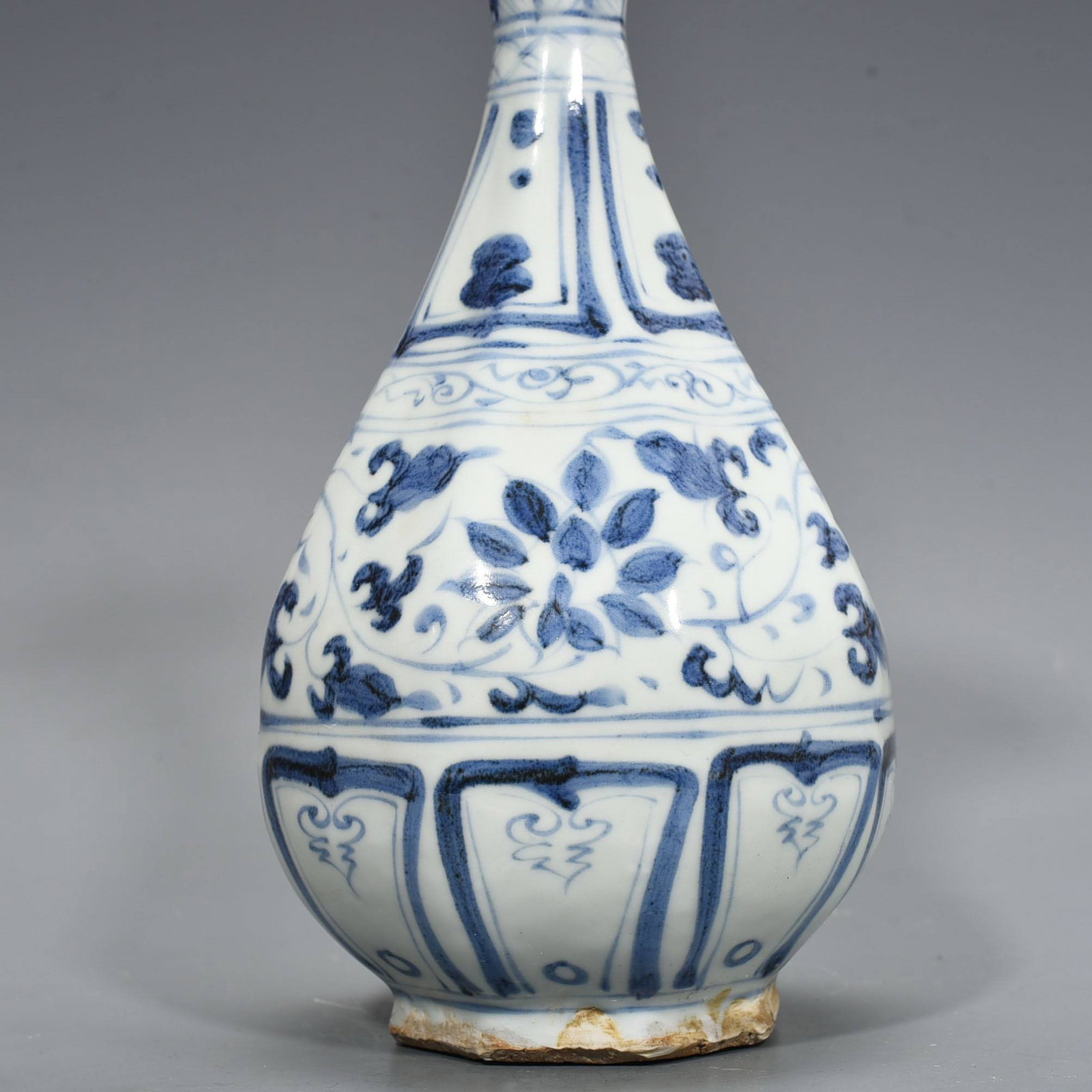 Yuan Dynasty Blue and White Porcelain Octagonal Yuhuchun Vase (1 of 6)