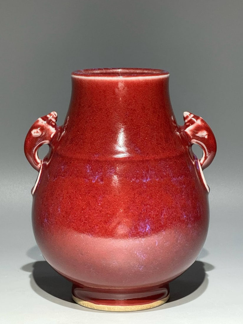 A Qing Dynasty Qianlong period (1736-1745) Langhong glazed vase (1 of 9)