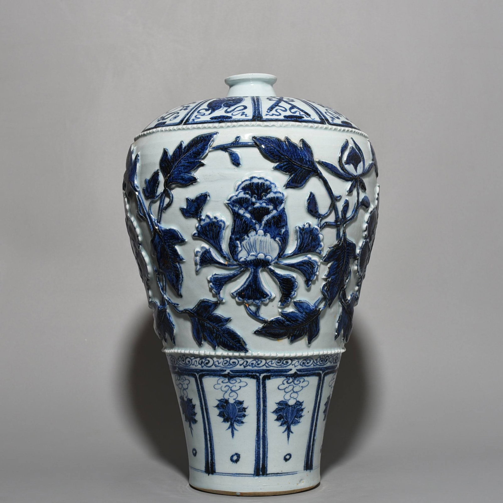 Yuan Dynasty blue and white porcelain plum vase (1 of 8)