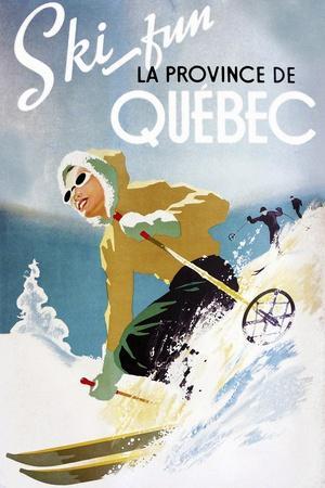 "SKI FUN La Province de Quebec" Poster (1 of 1)