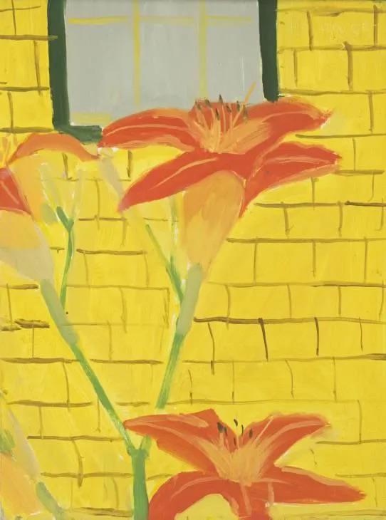 Alex Katz "Lillies Against Yellow House, 1983" Offset Lithograph (1 of 1)