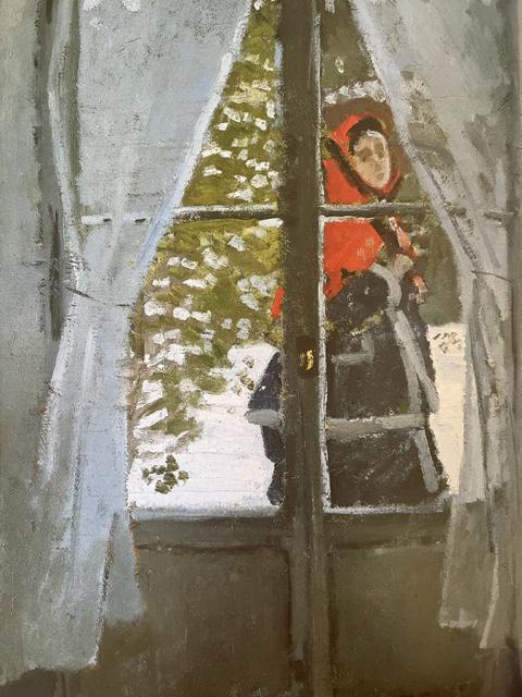 Claude Monet "The Red Kerchief, Portrait of Mrs Monet, 1873" Print.: Claude Monet was a French painter and one of the founders of the Impressionist movement, which sought to capture the fleeting effects of light and atmosphere in nature. He is known for his series of p