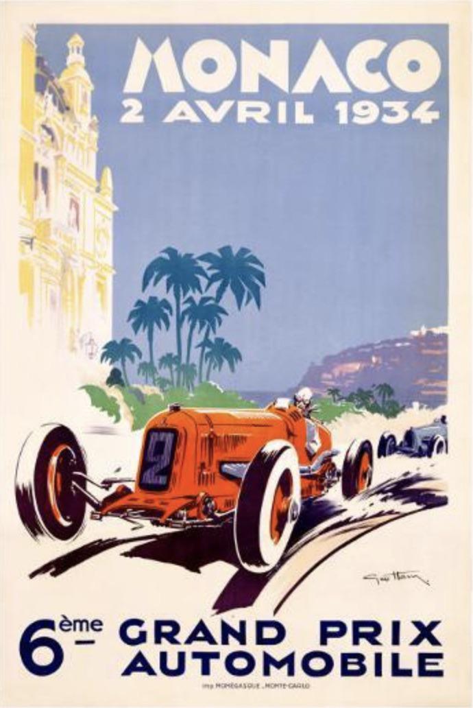 "Grand Prix, Monaco, 1934" Poster (1 of 1)