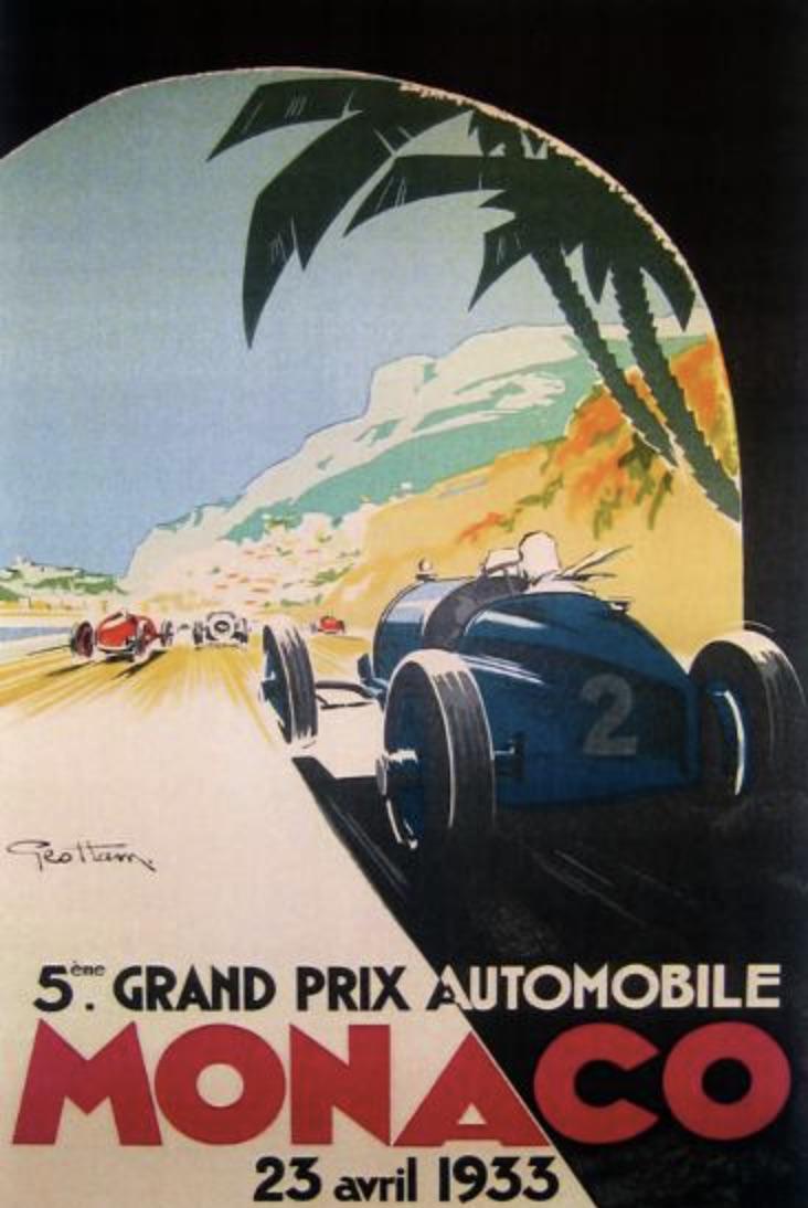 "Grand Prix, Monaco, 1933" Poster (1 of 1)