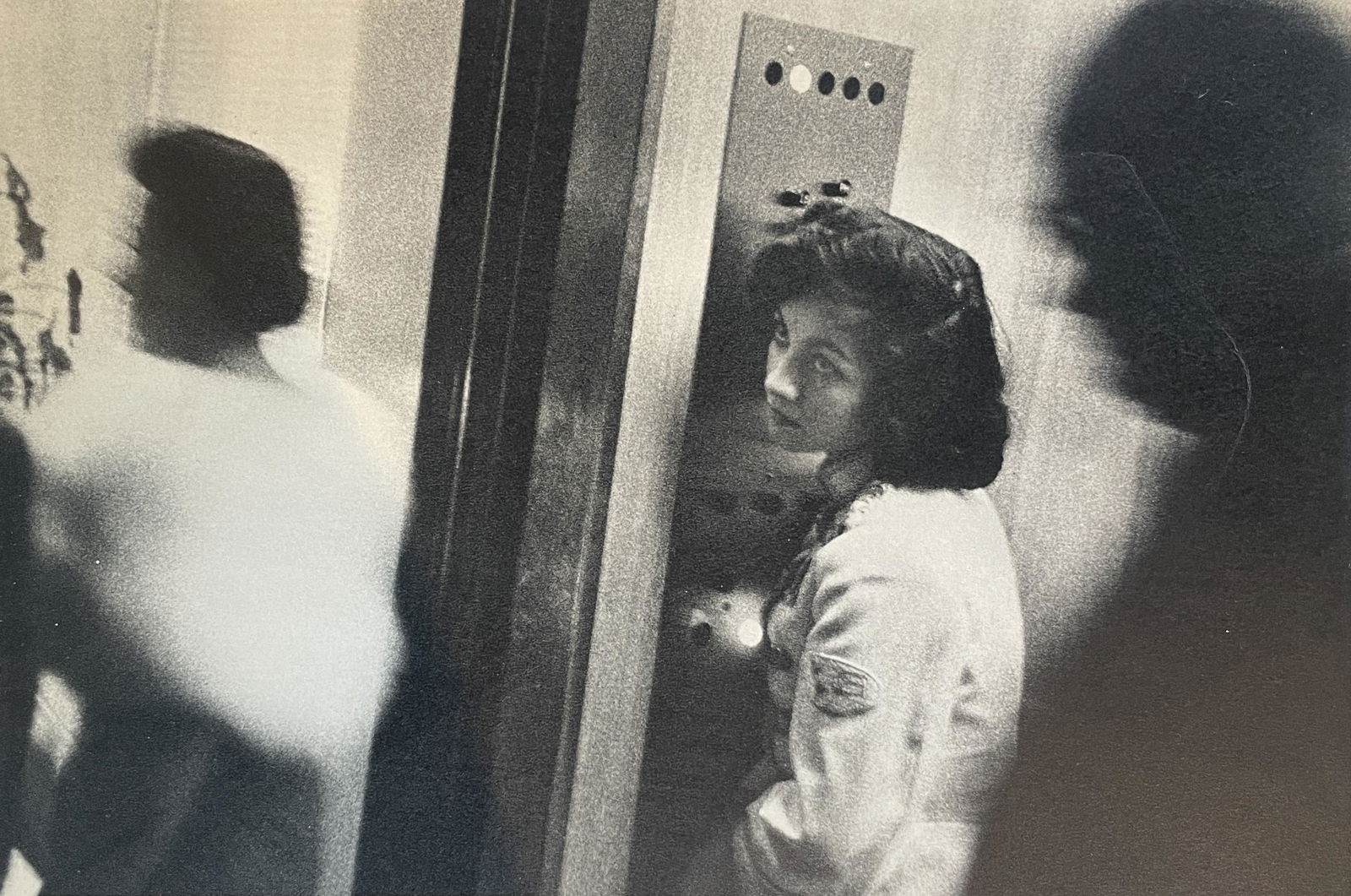 Robert Frank "Elevator, Miami Beach" Print: Robert Frank (1924-2019) was a Swiss-American photographer and filmmaker who is widely recognized as one of the most influential photographers of the 20th century. His most famous work is the book "Th