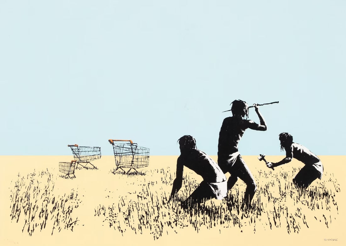 Banksy "Hunters, Shopping Carts" Print (1 of 1)