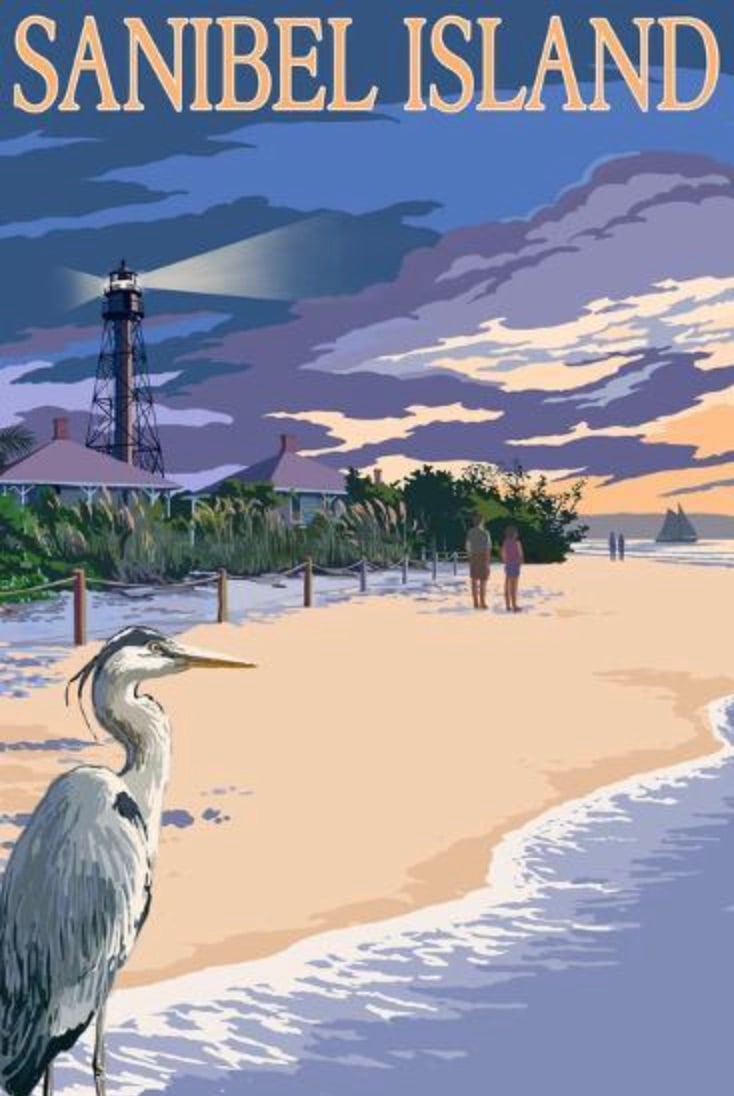 Sanibel Island, Florida Travel Poster (1 of 1)