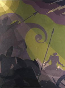 Aaron Douglas "Let My People Go, 1939" Print: Aaron Douglas (1899 â€“ 1979) was an African American painter, illustrator, and muralist who played a significant role in the Harlem Renaissance, a cultural movement that emerged in the 1920s cen