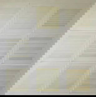 Agnes Martin Portfolio/Set of 10 Lithographs: Agnes Martin (1912–2004) was a Canadian-born American abstract painter known for her minimalist and serene artworks. She was associated with the Abstract Expressionist and Minimalist movements