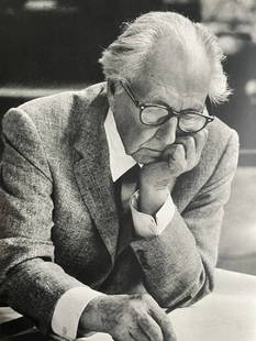 Alfred Eisenstaedt "Frank Lloyd Wright, Taliesin, Wisconsin, 1956" Print: Alfred Eisenstaedt (1898–1995) was a renowned German-American photographer known for his pioneering work in photojournalism and his iconic images that captured significant moments, personalitie