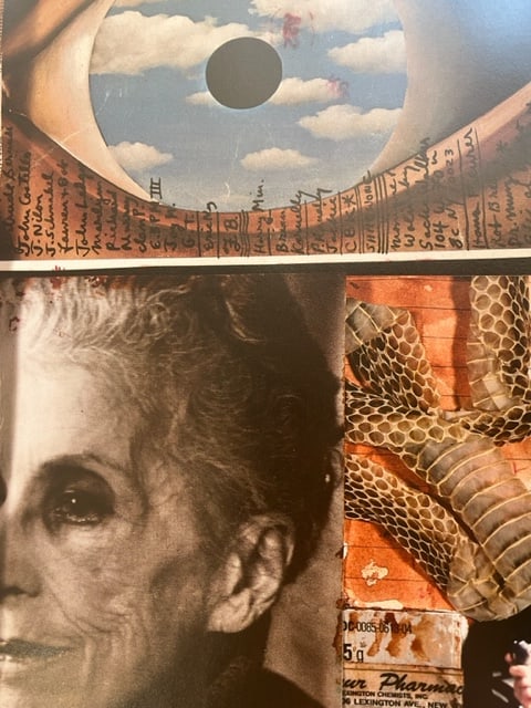 Peter Beard "Untitled" Print.: Peter Beard (1938-2020) was an American artist, photographer, and writer known for his unique style of combining photography, collage, and text. He was born in New York City and developed a passion fo