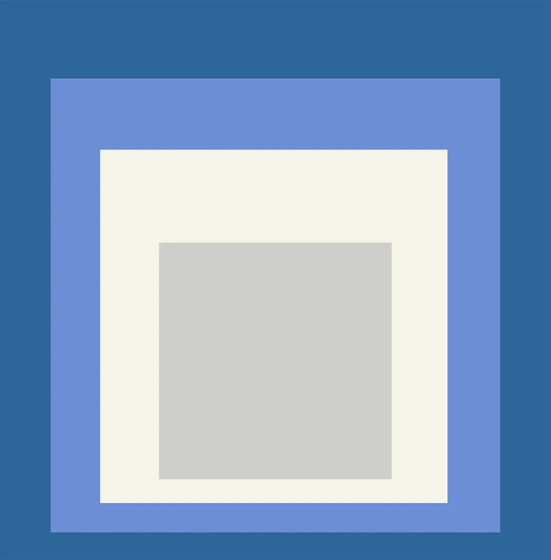 Josef Albers Homage to the Square "Blue" Offset Lithograph (1 of 1)