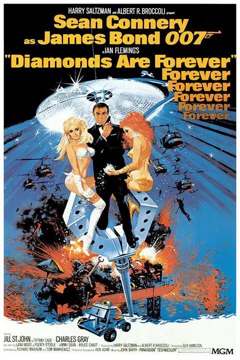 James Bond "Diamonds Are Forever, 1971" Poster (1 of 1)