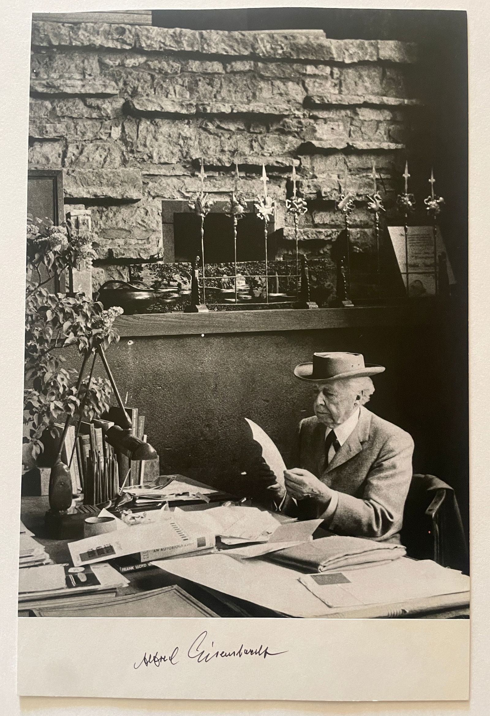 Alfred Eisenstaedt Signed "Frank Lloyd Wright" Print (1 of 6)