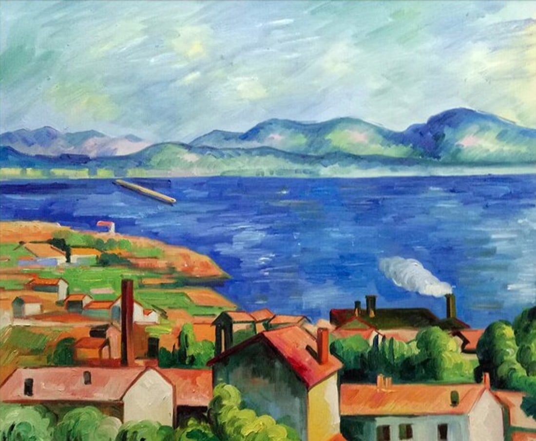 Paul Cezanne "Gulf of Marseilles, 1885" Painting (1 of 1)