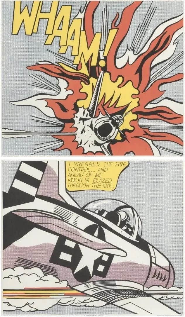 After Roy Lichtenstein "WHAAM!" Diptych (1 of 2)