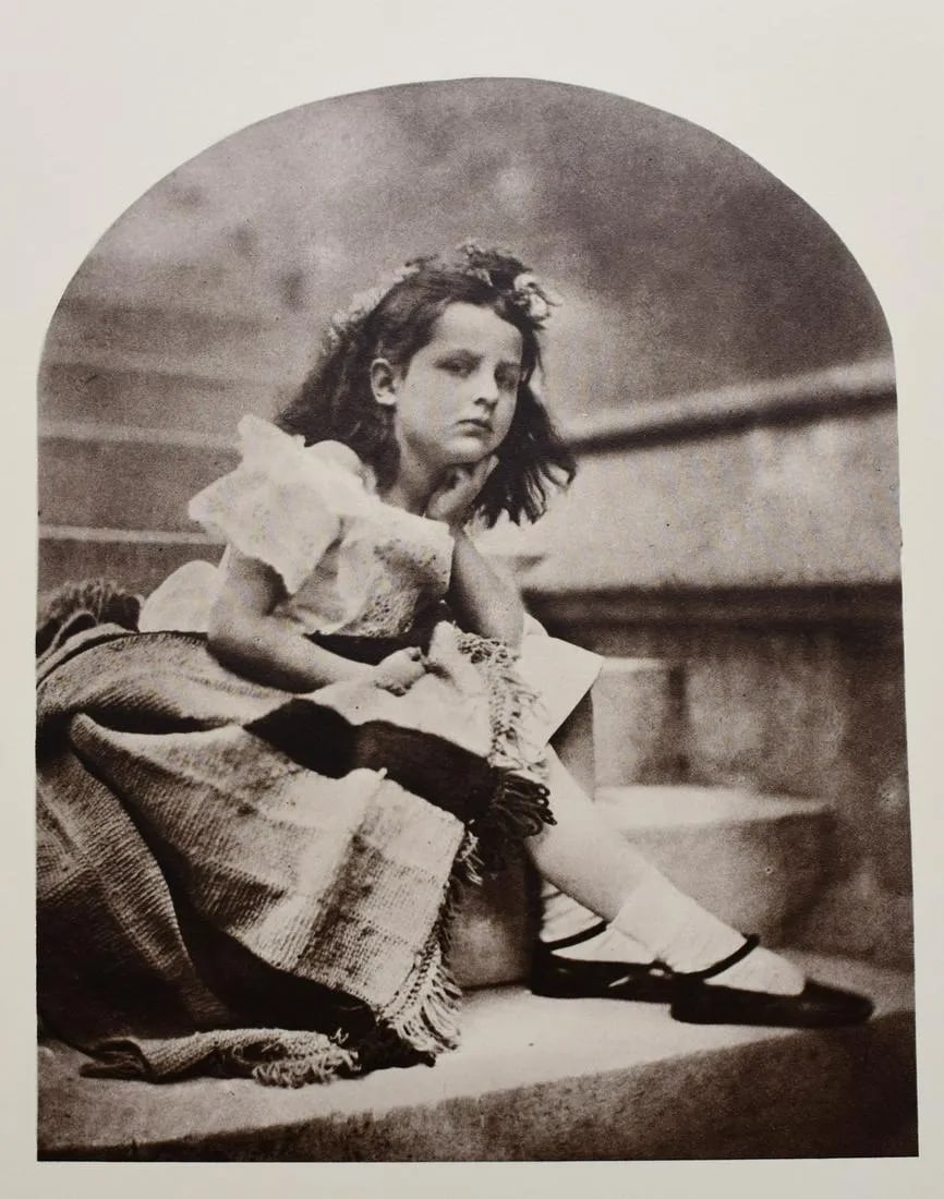 Lewis Carroll (1832-1898)" Alice Constace Westmacott."Print: Lewis Carroll was the pen name of Charles Lutwidge Dodgson, an English writer, mathematician, logician, and photographer best known for his timeless literary works, "Alice's Adventures in Wonderland" 