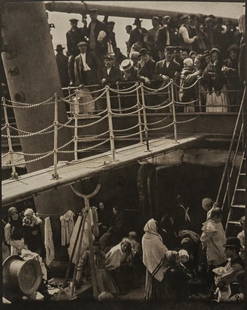 ALFRED STIEGLITZ "The Steerage, 1907" Print: Alfred Stieglitz was a pioneering American photographer and promoter of modern art. "The Steerage," taken in 1907, is one of his most famous and influential photographs."The Steerage" is a groundbreak