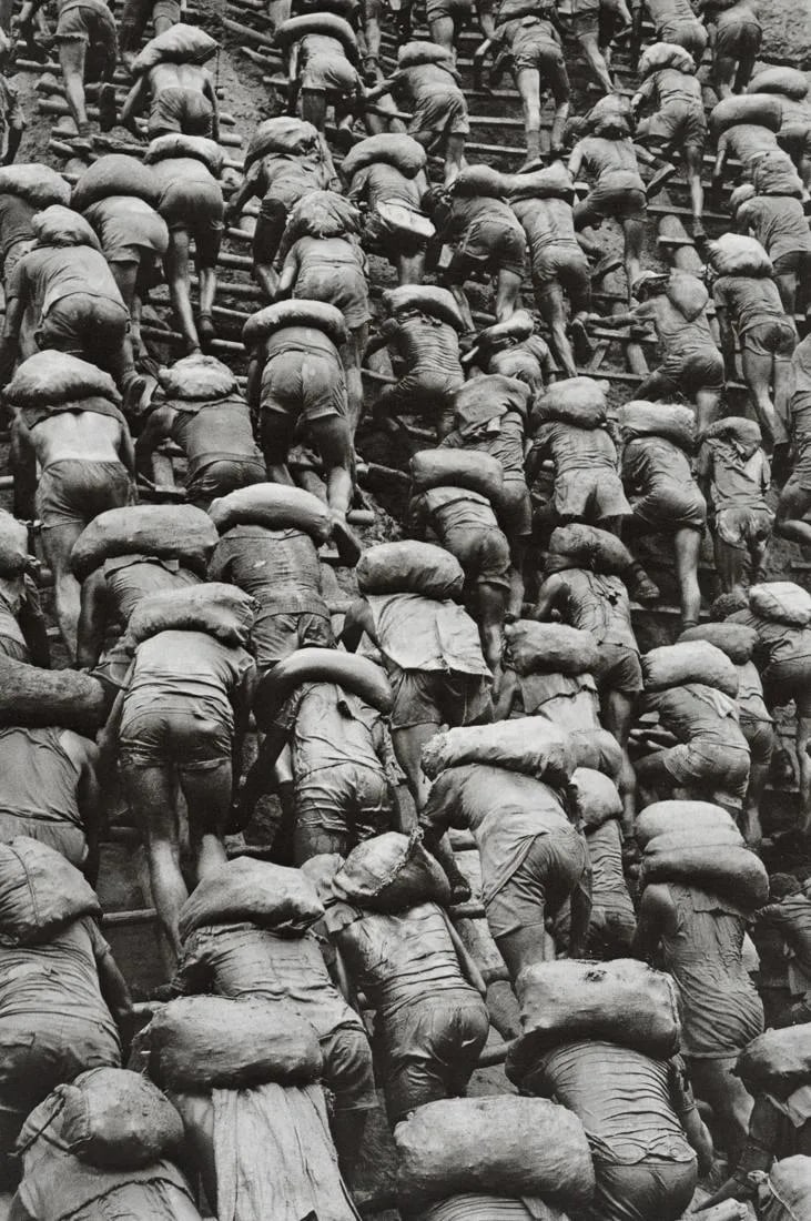 SEBASTIAO SALGADO "Serra Pelada Gold Mine, Brazil" Print: SebastiÃ£o Salgado, a prominent Brazilian photographer, is well-known for his documentary photography that often focuses on social and environmental issues. "Serra Pelada Gold Mine, Brazil" refers t