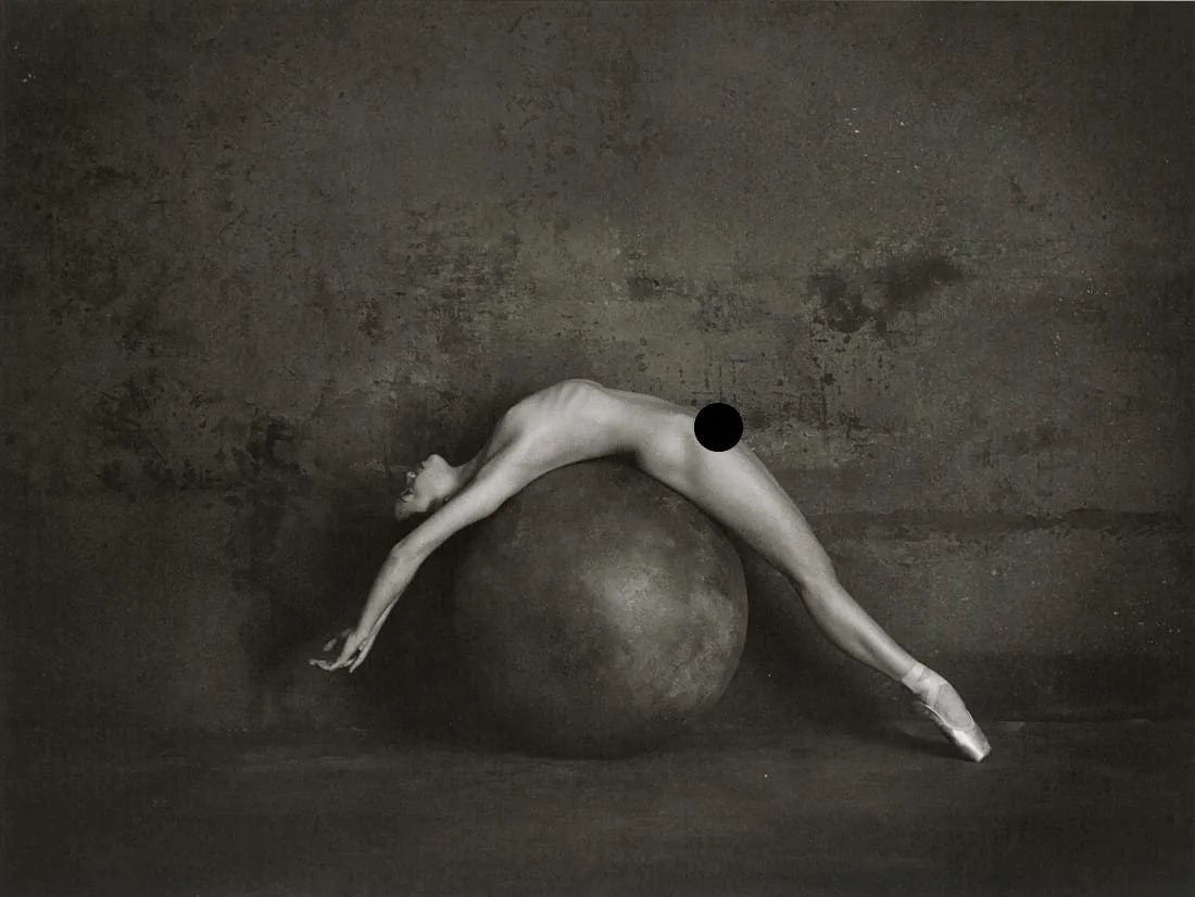 MARC LAGRANGE "Ball Bearing" Print: Marc Lagrange was a Belgian photographer known for his elegant and often sensual fine art photography. "Ball Bearing" likely refers to one of his works, but without more context, it's challenging to p