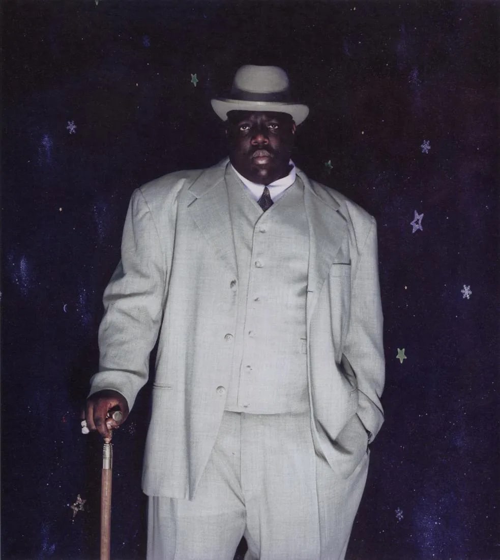 BARRON CLAIBORNE "Notorious B.I.G. New York, 1997" Print: Barron Claiborne is an American photographer known for his work in portrait photography, including capturing images of notable celebrities and musicians. The photograph "Notorious B.I.G. New York, 199